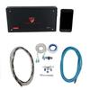 Rockville Bundle: RXD-T2 2400W 2-Channel 2x600W RMS Micro Car Audio Class-D Amplifier Bundle RMWK4 4 AWG Gauge Waterproof Marine Amplifier/Amp Install Wire Kit (2 Items) view 1