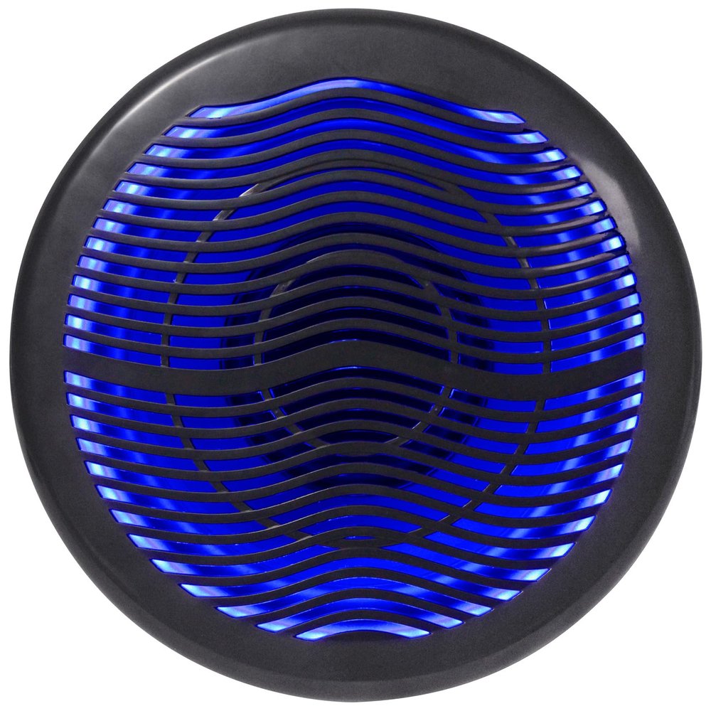 Rockville MS10LB 10" 2400 Watt Black Marine/Boat 10" Free Air Subwoofer with LED