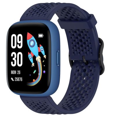 Lamshaw Compatible with BIGGERFIVE Smart Watch Band, Quick Release Silicone band with Metal Buckle Compatible for BIGGERFIVE BW01, BW02 Smart Watch (Blue)