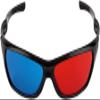 Vugyue 1Pcs Black Adult Black Frame Red Blue 3D Glasses, 3D Glasses for Dimensional Anaglyph Movie Game Accessories, 3D Viewing Glasses view 1