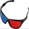 Vugyue 1Pcs Black Adult Black Frame Red Blue 3D Glasses, 3D Glasses for Dimensional Anaglyph Movie Game Accessories, 3D Viewing Glasses view 3