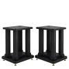 2Pcs Floor Speaker Holder Wood Grain Speaker Stands, Heavy Duty Loudspeaker Racks Audio Stand, Hollowed Speaker Supports, Bookshelf Speaker Stands for Home Theater Speakers view 1