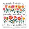 (3Pcs) Beautiful & Loved Floral Christian Quote Stickers 3'' Jesus Prayer Bible Waterproof Decal for Journaling Laptop Kindle Water Bottle Stanley Cup Bumper view 1