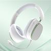 IHAO Premium Wireless Bluetooth 5.3 Over-Ear Headset with Active Noise Cancellation Foldable Rotatable Design Lightweight Comfort Dual Device Connectivity and Detachable Gaming Mic-M12 White view 1