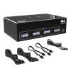 Y9S5QZ5 DP USB 3.0 KVM Switch Dual Monitor Display Port HDMI-Compatible Switcher for 2 Computer Laptop Share Keyboard Mouse Monitors view 1