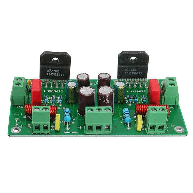 1Pc LM3886 HiFi TF Stereo Assembled AMP Module Board 68W+68W 4ohm 50W*2 / 38W*2 8ohm Classic Circuit