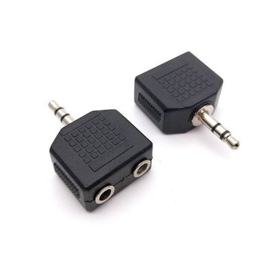 10PCS 3.5MM Couple Computer Headset one Point Two Headphone Splitter one Point Two Audio Converter Head Adapter Dual 3.5