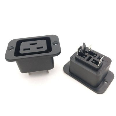 10 pcs/lot SS-3B Travel Adaptor/Plug Converter in Black *CE Marked AC 250V 16A IEC 320 C19 Panel Mount Plug Connector Socket