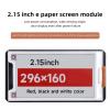 2.15 Inch E - Ink Display, Red Black White Three Color E - Paper Module 296x160 Resolution SPI Interface E Paper Display for RasPi HAT + view 2
