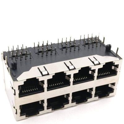 10pcs/lot 59/2x4 Shield 8 Ports RJ45 LAN Modular Network Connector