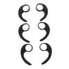Protective Ear Hooks for Earbuds 10mm Silicone 6pcs Black view 1