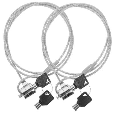 2sets Portable Keyed Laptop Lock Anti-Theft Security Cable Lock for Laptops Digital Devices Durable Locking Cable Compatibility Easy One-Hand Engagement