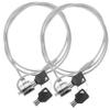 2sets Portable Keyed Laptop Lock Anti-Theft Security Cable Lock for Laptops Digital Devices Durable Locking Cable Compatibility Easy One-Hand Engagement view 1