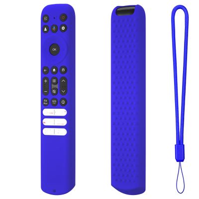 Silicone Remote Controller Case for TCL Smart TV - Shockproof Anti-Drop Cover with Lanyard, Durable and Protective Remote Control Sleeve (Blue)
