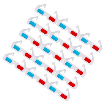 Yardenfun Glasses Paper Anaglyph Glasses 40pcs Red/Enjoy 3D Movies Games More Anytime