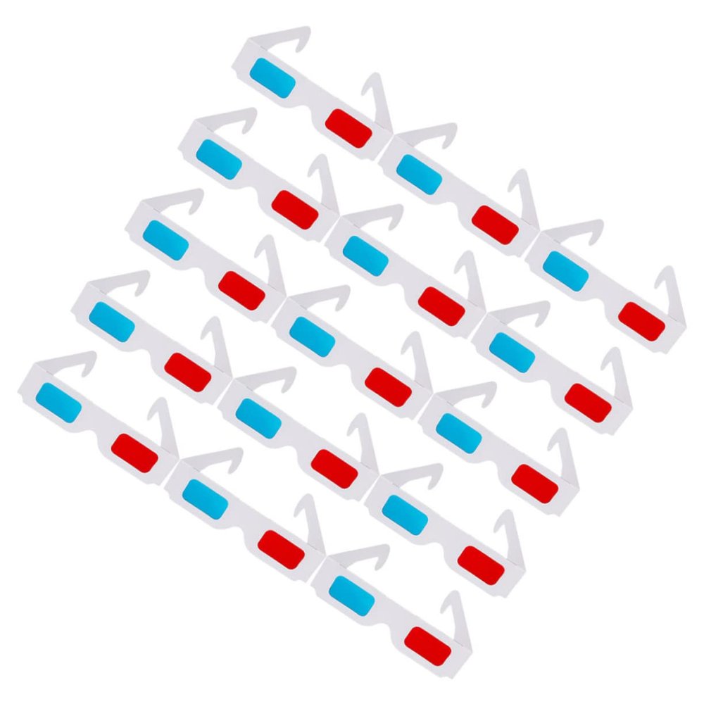 Yardenfun Glasses Paper Anaglyph Glasses 40pcs Red/Enjoy 3D Movies Games More Anytime