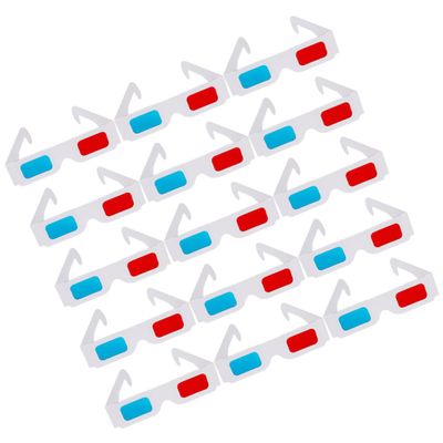 BRIGHTFUFU Glasses Paper 40pcs Anaglyph Glasses for Family Boys and Girls and Friends