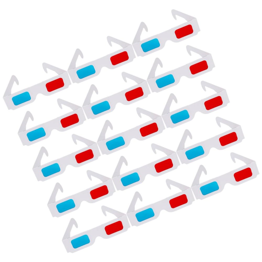 BRIGHTFUFU Glasses Paper 40pcs Anaglyph Glasses for Family Boys and Girls and Friends