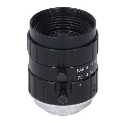 12MP C Mount Lens, 25mm F2.8 Aperture, High Resolution Wide Angle Industrial Lens, Manual Focusing, with Premium Aluminum Construction for Professional Photography