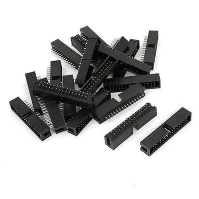 20Pcs IDC Box Header DC3-30P 30 Way 2.54mm JTAG Socket Connector Black