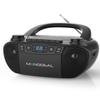 MONODEAL Cassette Tape Player with Bluetooth, Boom Box CD Player AM FM Radio, Multi-Functional CD and Cassette Player Combo,Tape Recording,USB/AUX,AC/DC Power,Headphone Jack for Gift view 1
