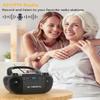 MONODEAL Cassette Tape Player with Bluetooth, Boom Box CD Player AM FM Radio, Multi-Functional CD and Cassette Player Combo,Tape Recording,USB/AUX,AC/DC Power,Headphone Jack for Gift view 4