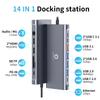 Docking Station Dual Monitor for MacBook/Dell/HP/Lenovo Laptop, Dual 4K@60Hz(DP 1.4 Required) HDMI Adapter for 2 Monitors, 14-in-1 USB C Hub, USB C Docking Station with USB 3.2/100W PD/Ethernet view 2