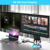 Docking Station Dual Monitor for MacBook/Dell/HP/Lenovo Laptop, Dual 4K@60Hz(DP 1.4 Required) HDMI Adapter for 2 Monitors, 14-in-1 USB C Hub, USB C Docking Station with USB 3.2/100W PD/Ethernet view 3