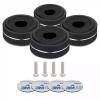 HiFi Speaker Isolation Feet Spikes Shock-absorbing Aluminum Tube Amp Vibration-damping Stand Feet CD Player Floor Protector Mat Subwoofer Vibration Absorber Non-Slip Record Player Base, 40*15mm Black view 1