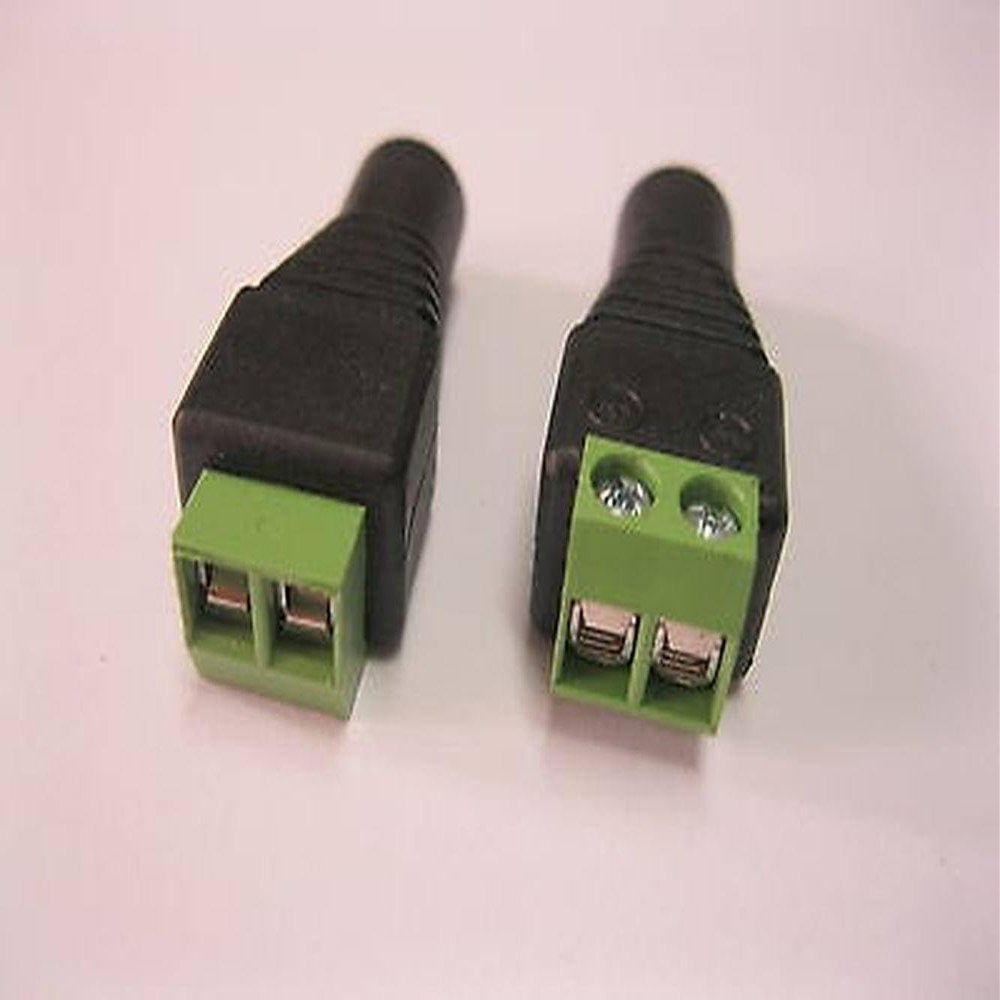 25 pcs 5.5x2.1mm CCTV DC Power Jack Removable Terminal Block Adapter Connector