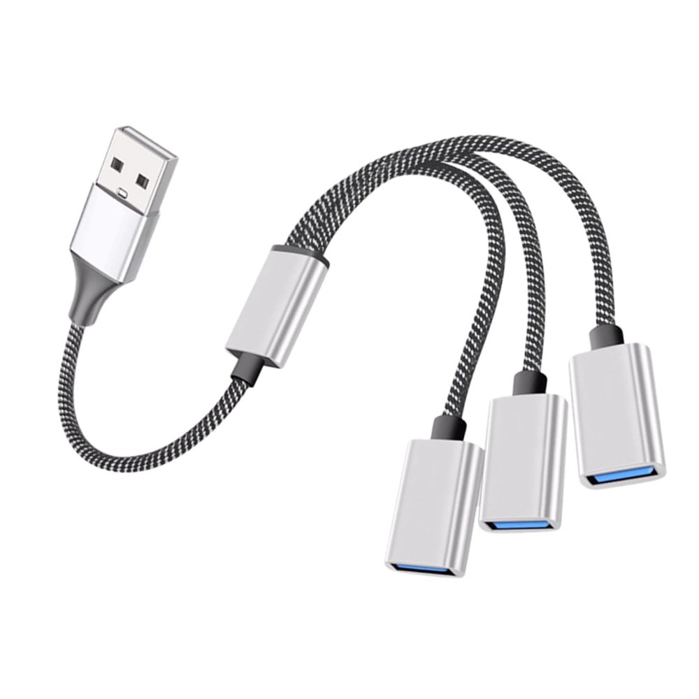 DirectNine Basics USB Splitter Cable 1 Male to 3 Female Adapter Portable USB 30 Hub for Computer and Car USB Port Expander for Multiple Devices and Accessories