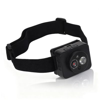 Gugxiom Head Mounted Action Camera with Fill Light, 2MP Headlamp Wearable Head Camera, 1080P Wearable Body Video Comcorder for POV Outdoor Running, Camping, Hiking
