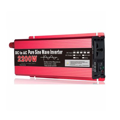 2200W Pure Sine Wave Power Inverter - 12V 24V DC to AC 110V 120V 230V with LED Display for Car & Camping - Reliable & Efficient Inverter