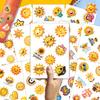 100pcs Sunshine Stickers - Sun Stickers, Waterproof Decals for Water Bottles Laptop Luggage Computer Scrapbooking Teens Adults Girls Kids Funny Party Birthday Decorations view 3