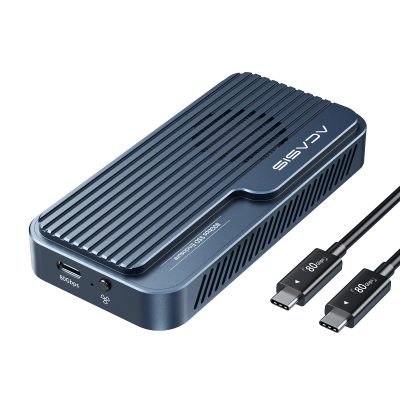 ACASIS 80Gbps M.2 NVMe SSD Enclosure, with Cooling Fan, Compatible with Thunderbolt5/USB4 V2.0, Back Compatible with Thunderbolt4/USB4 V1.0, USB3.2/3.1/3.0 (TB501 Pro)(Phantom Gray)