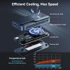 ACASIS 80Gbps M.2 NVMe SSD Enclosure, with Cooling Fan, Compatible with Thunderbolt5/USB4 V2.0, Back Compatible with Thunderbolt4/USB4 V1.0, USB3.2/3.1/3.0 (TB501 Pro)(Phantom Gray) view 4