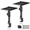 Clamp-on Desktop Speaker Stands Pair for Klipsch Bookshelf Speaker Stand - Height Adjustable Speaker Stand Desk for Klipsch R-50M, R-51M, R-41M, R-15PM and More Speakers Desk Stand Wr Cable Management view 1