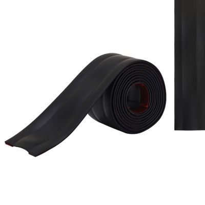 XAWSOP Self Adhesive Cord Hider Floor Wall Strip, Rollable PVC Cables Management Kit for Protect Cords Wires Prevent Power Lines Trip, Soft Cable Raceway Concealer Molding,B-W 55mm - 5M/16.4FT