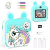 Kids Camera Instant Print Girls Boys, 2,4" HD 1080P, 32GB Card, with Photo Paper and Colored Pens, Instant Camera Holiday Birthday Gifts, Printable Toddler Portable Travel Print Toy (Blue) view 1
