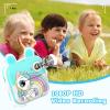 Kids Camera Instant Print Girls Boys, 2,4" HD 1080P, 32GB Card, with Photo Paper and Colored Pens, Instant Camera Holiday Birthday Gifts, Printable Toddler Portable Travel Print Toy (Blue) view 3