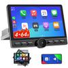 10.6 Inch Android 13 Single Din Car Radio [4GB RAM + 64GB ROM] with Wireless CarPlay & Android Auto, 4G, Knob Button, GPS, DSP, WiFi, Bluetooth, SWC Output view 1