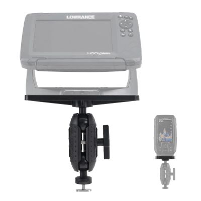 HITORHIKE Kayak Fish Finder Mount with Transducer Arm Options Holds up to 9" Electronics Compatible with Garmin Lowrance Humminbird(Track Mount Base Set)