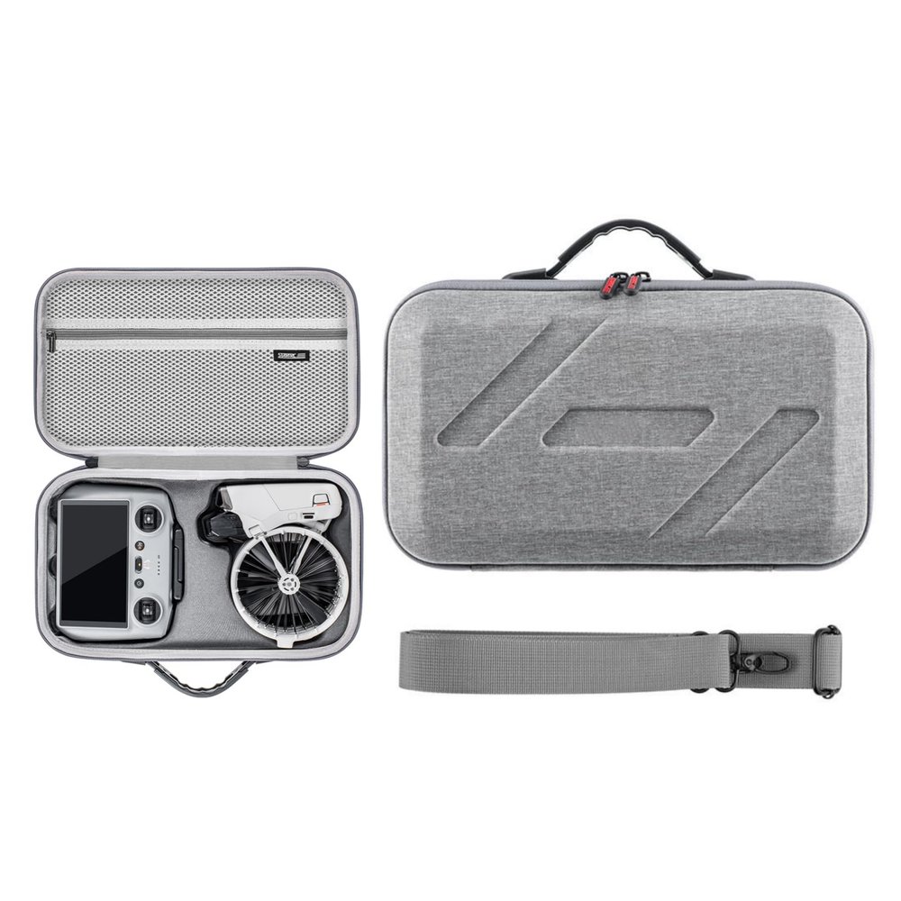 XBERSTAR Drone Case for DJI Flip Carrying Case Hard Shell Storage Bag Portable Travel Bag with Strap, Gray, Drone Carrying Case