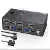 Y0S3QZ1 4K@144Hz KVM Switch 2 Monitors 2 Computers 8K@60Hz,HDMI +Displayport Dual Monitor with 4 USB 3.0 Port for Keyboard Mouse Printer(AU Power Adapter) view 1