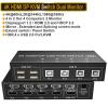 Y0S3QZ1 4 Port HDMI KVM Switch 4X2 Dual Monitor 4K@60Hz Extended Display DP USB KVM Switch 4 in 2 Out for 4 PC Share Keyboard Mouse(ZY-AH42D,US Power Plug) view 2