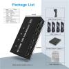 Y0S3QZ1 4 Port HDMI KVM Switch 4X2 Dual Monitor 4K@60Hz Extended Display DP USB KVM Switch 4 in 2 Out for 4 PC Share Keyboard Mouse(ZY-AH42D,US Power Plug) view 3
