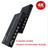 L6AS0F7 4K HDMI KVM Multi-viewer Seamless Switch 4x1 HDMI Multivisor Quad Multiviewer Seamless KVM 4 in 1 Out Support USB Mouse Keyboard(with UK Plug) view 3