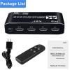 D3LX0Z1 2x2 HDMI-Compatible Matrix Switch Splitter with SPDIF & L/R 3.5mm HDR HDMI-Compatible Switch 4x2 Support HDCP 2.2 ARC 3D 4K@60Hz(ZY-HM32,UK Power Plug) view 3