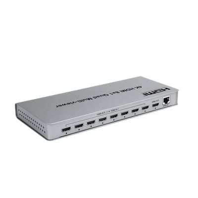 Y0S3QZ1 4K 9x1 HDMI Quad Multi-Viewer 9 in 1 Out Video Switcher with IR Control Seamless Switch Picture Divider(8x1,US Plug)