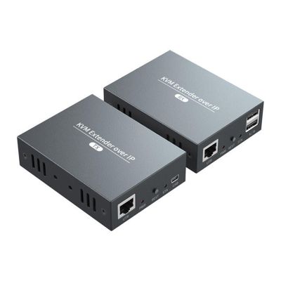 D3LX0Z1 150M HDMI KVM Extender Over IP UTP/STP Cat5e/6 Cable 1080P HDMI Ethernet USB Extender Support TX to Multi RX Via Network Switch(Only 1 RX,UK Plug)